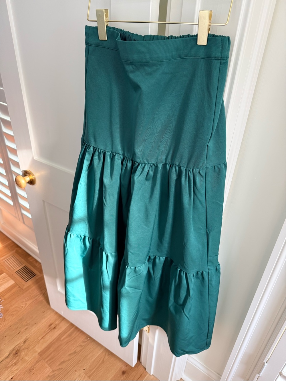 Laroque Women's emerald Tiered Midi Skirt M
